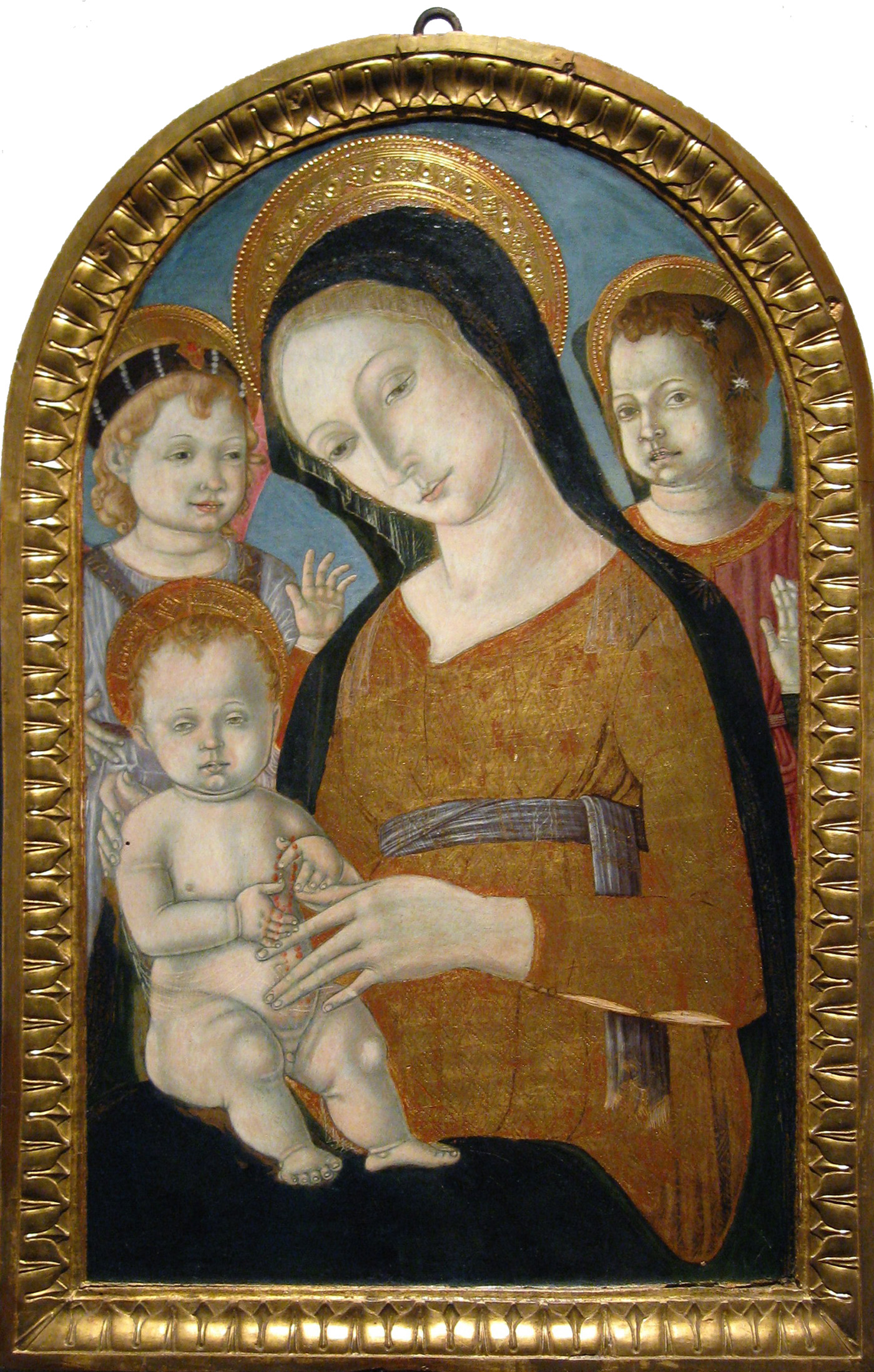 madonna and child and two angels